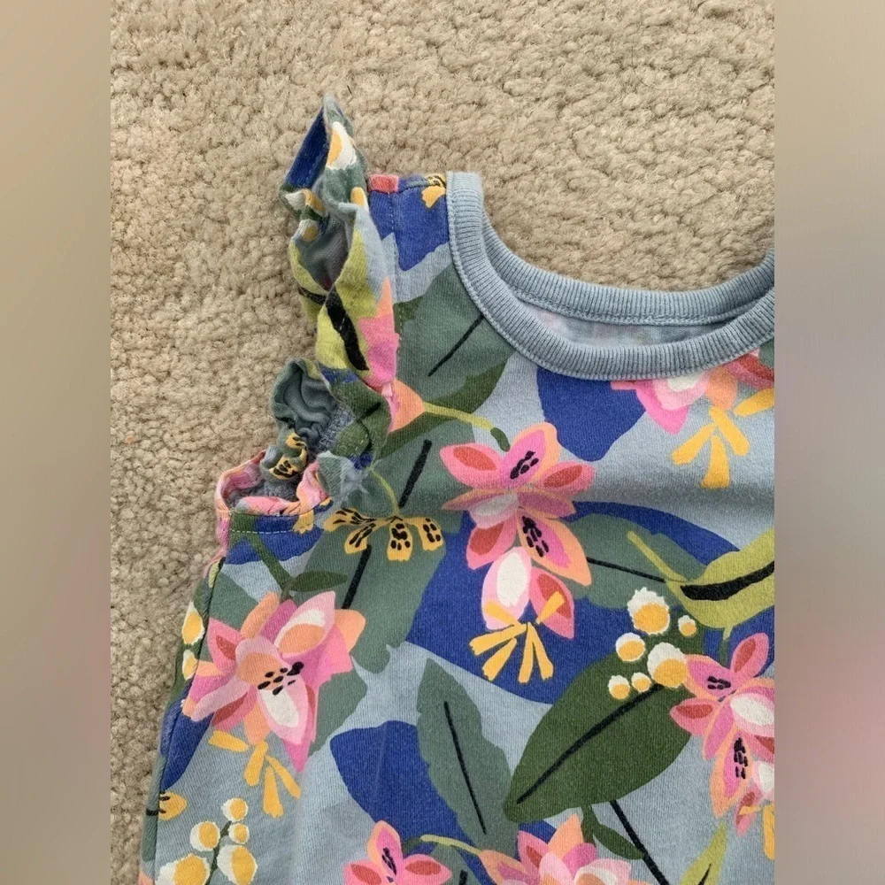 Tea Collection Size 0-3 Months Floral Ruffle Romper